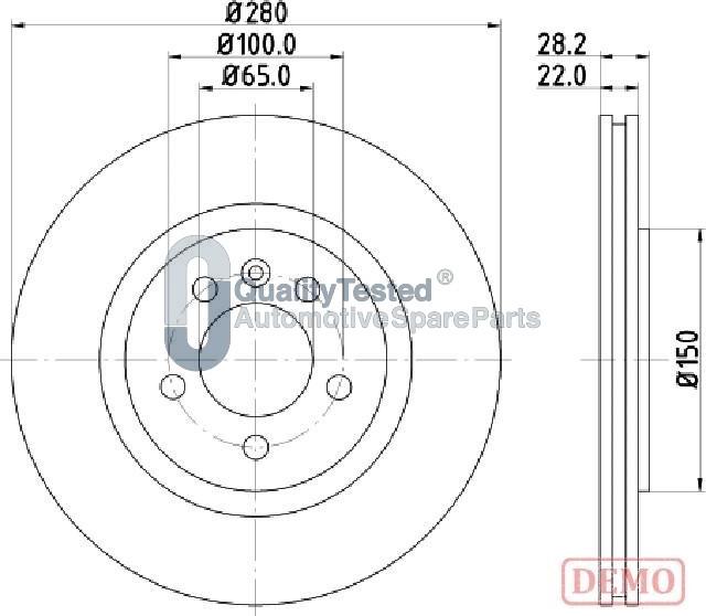 Japanparts DI0944JM - Bremžu diski www.autospares.lv