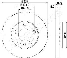 Japanparts DI-0945 - Brake Disc www.autospares.lv