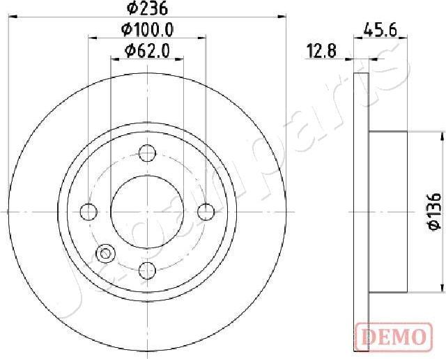 Japanparts DI-0946C - Bremžu diski www.autospares.lv