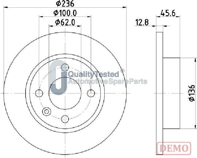 Japanparts DI0946JM - Bremžu diski www.autospares.lv