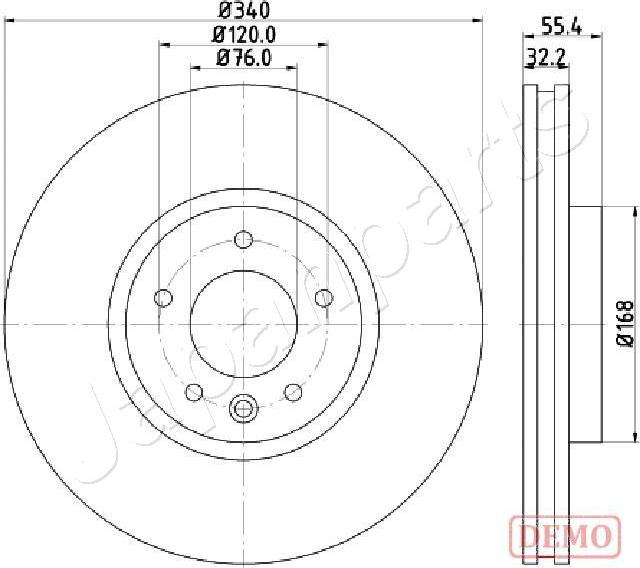 Japanparts DI-0954C - Bremžu diski www.autospares.lv