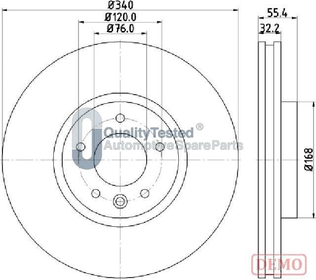 Japanparts DI0954JM - Bremžu diski www.autospares.lv