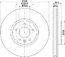 Japanparts DI-0954 - Bremžu diski www.autospares.lv