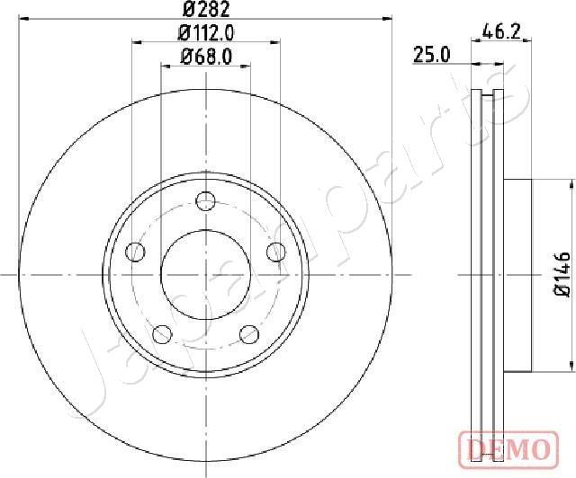 Japanparts DI-0955C - Bremžu diski www.autospares.lv