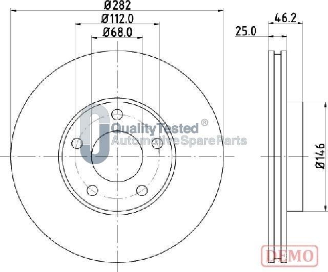 Japanparts DI0955JM - Bremžu diski www.autospares.lv