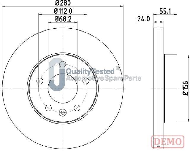 Japanparts DI0958JM - Bremžu diski www.autospares.lv