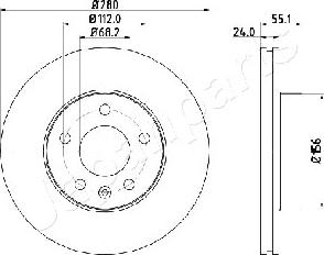 Japanparts DI-0958 - Bremžu diski www.autospares.lv