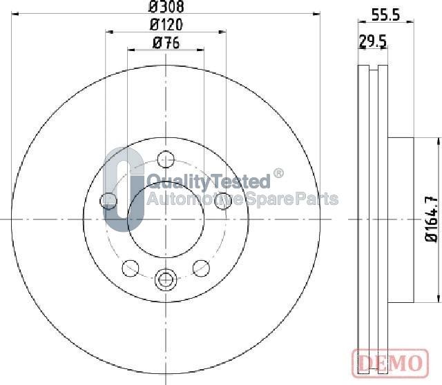 Japanparts DI0953JM - Bremžu diski www.autospares.lv