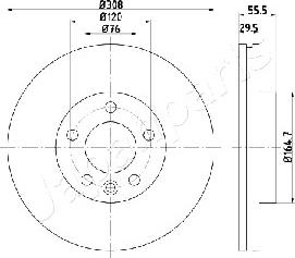 Japanparts DI-0953 - Brake Disc www.autospares.lv