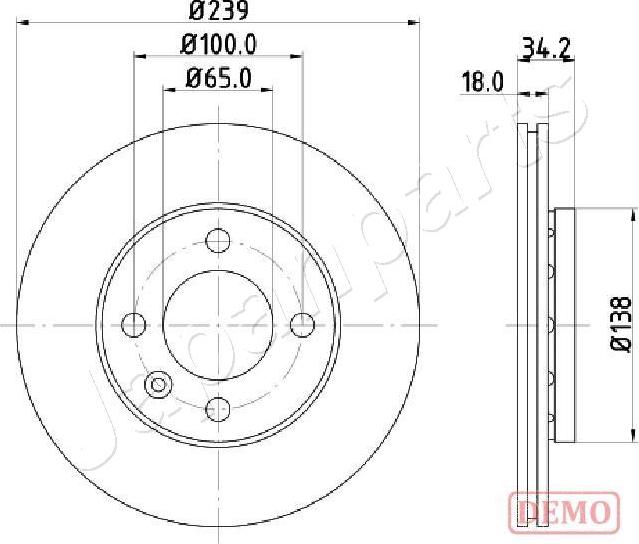 Japanparts DI-0952C - Bremžu diski www.autospares.lv