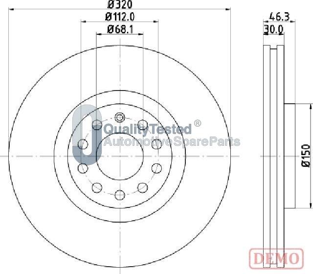 Japanparts DI0909JM - Bremžu diski www.autospares.lv