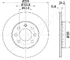 Japanparts DI-0904 - Bremžu diski autospares.lv