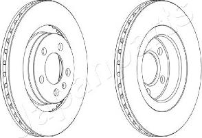 Japanparts DI-0905 - Тормозной диск www.autospares.lv