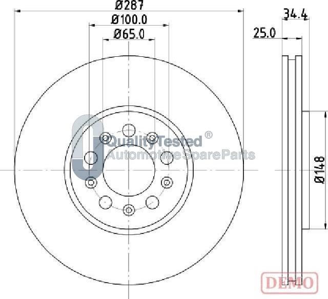 Japanparts DI0901JM - Bremžu diski www.autospares.lv