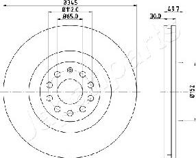 Japanparts DI-0908 - Bremžu diski autospares.lv