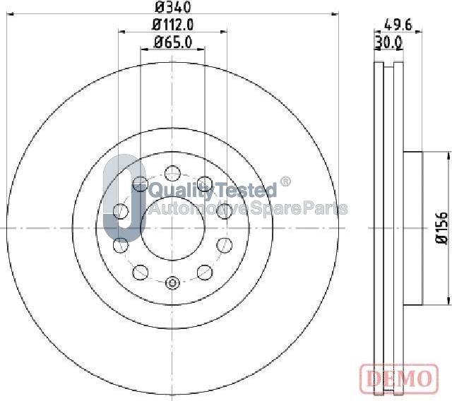 Japanparts DI0907JM - Bremžu diski www.autospares.lv