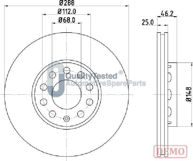 Japanparts DI0910JM - Bremžu diski www.autospares.lv