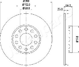 Japanparts DI-0910 - Bremžu diski autospares.lv