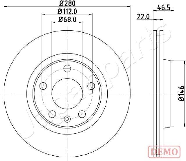 Japanparts DI-0911C - Brake Disc www.autospares.lv