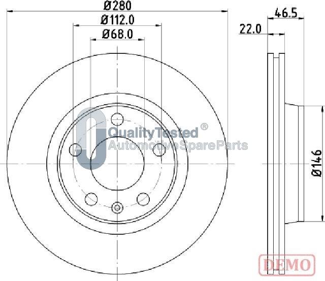 Japanparts DI0911JM - Bremžu diski www.autospares.lv