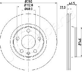 Japanparts DI-0911 - Brake Disc www.autospares.lv