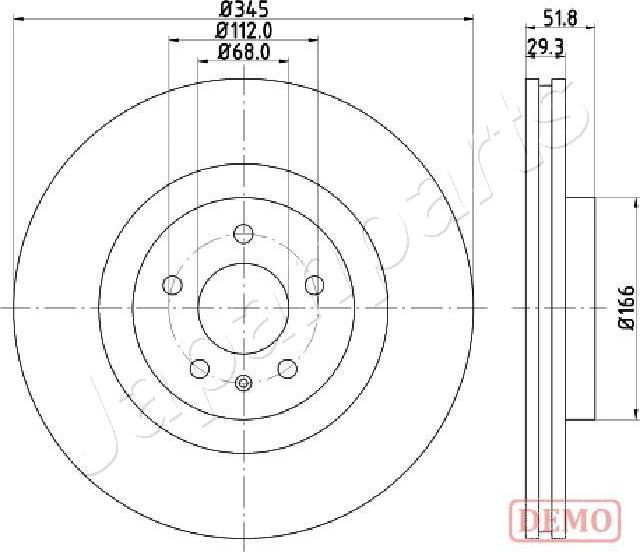 Japanparts DI-0918C - Тормозной диск www.autospares.lv