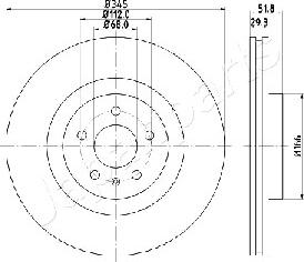 Japanparts DI-0918 - Тормозной диск www.autospares.lv