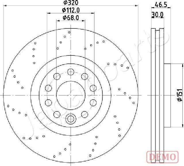 Japanparts DI-0913C - Bremžu diski autospares.lv