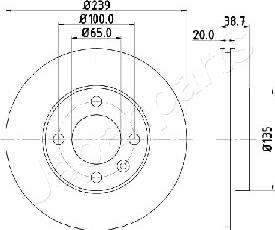 Japanparts DI-0939 - Brake Disc www.autospares.lv