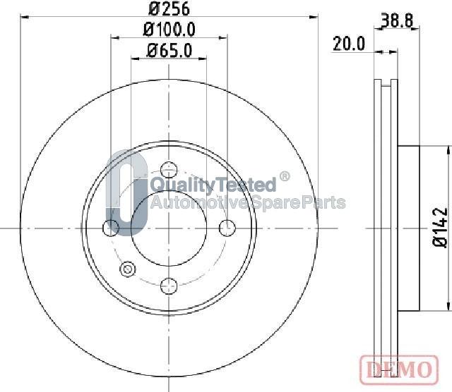 Japanparts DI0935JM - Bremžu diski www.autospares.lv