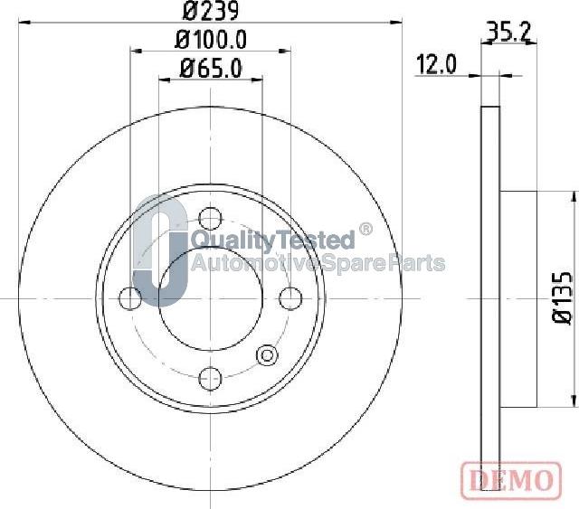 Japanparts DI0938JM - Bremžu diski www.autospares.lv