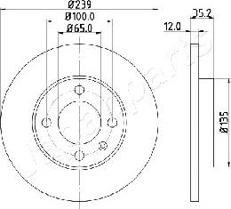 Japanparts DI-0938 - Тормозной диск www.autospares.lv