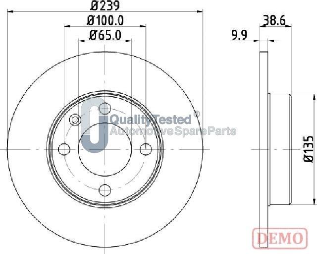 Japanparts DI0937JM - Bremžu diski www.autospares.lv