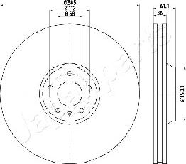 Japanparts DI-0928 - Brake Disc www.autospares.lv