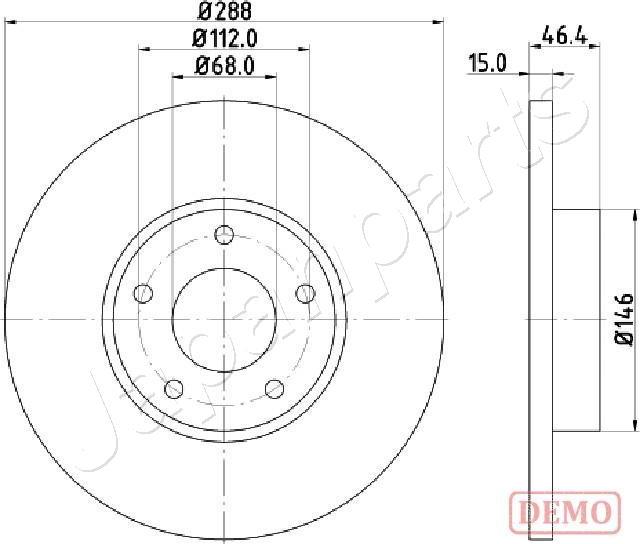 Japanparts DI-0923C - Bremžu diski www.autospares.lv