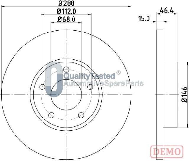 Japanparts DI0923JM - Bremžu diski www.autospares.lv