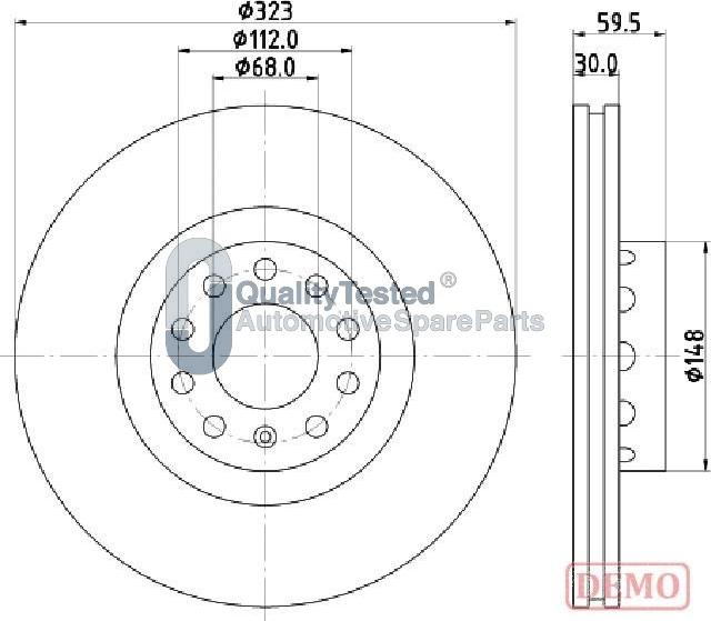 Japanparts DI0922JM - Bremžu diski www.autospares.lv