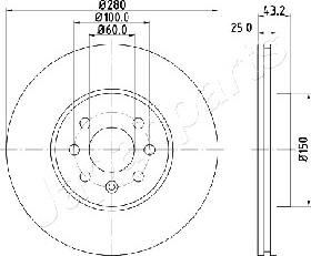 Japanparts DI-0422 - Bremžu diski www.autospares.lv