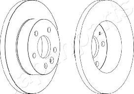 Japanparts DI-0565 - Brake Disc www.autospares.lv