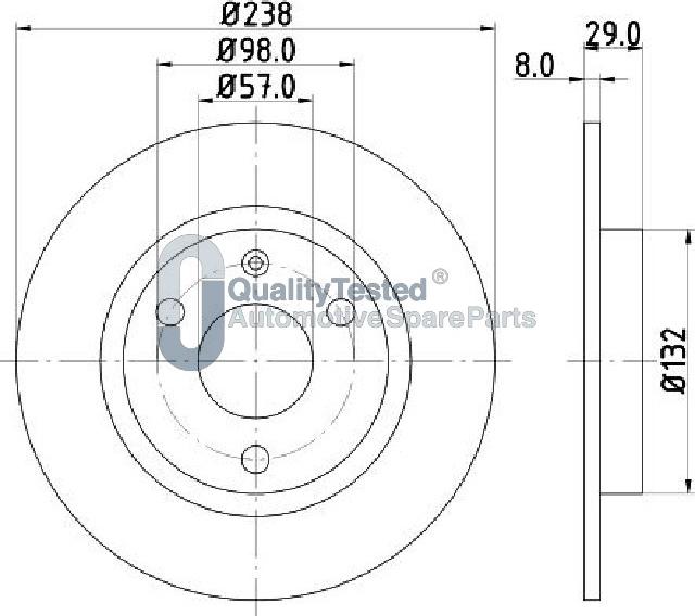 Japanparts DI0639JM - Bremžu diski www.autospares.lv