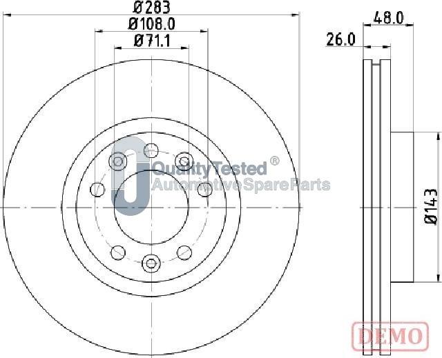 Japanparts DI0634JM - Bremžu diski www.autospares.lv