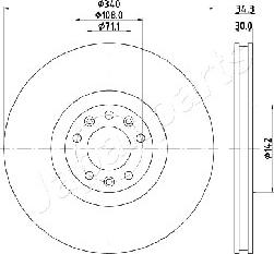 Japanparts DI-0636 - Bremžu diski www.autospares.lv