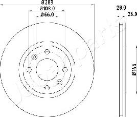 Japanparts DI-0627 - Тормозной диск www.autospares.lv