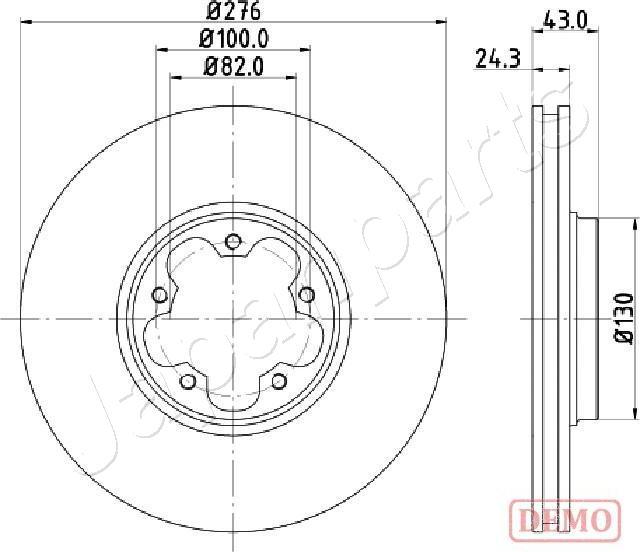 Japanparts DI-0356C - Bremžu diski autospares.lv