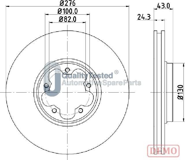 Japanparts DI0356JM - Bremžu diski www.autospares.lv