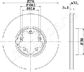 Japanparts DI-0356 - Bremžu diski autospares.lv