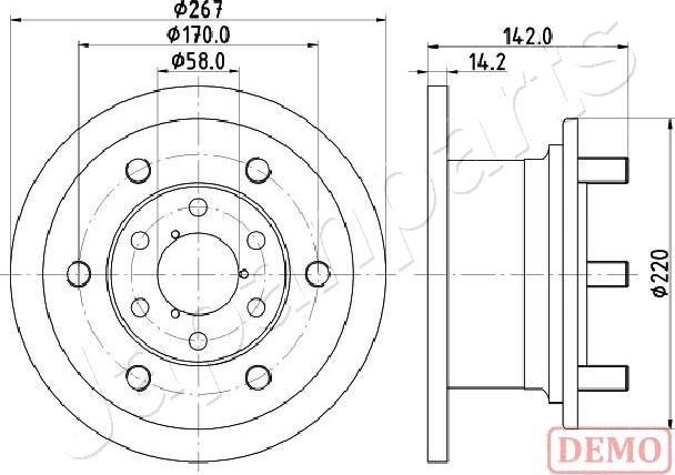 Japanparts DI-0254C - Bremžu diski www.autospares.lv