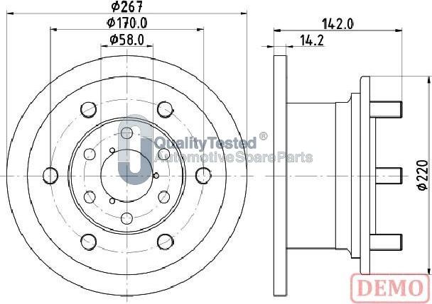 Japanparts DI0254JM - Bremžu diski www.autospares.lv