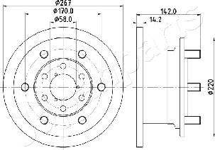 Japanparts DI-0254 - Bremžu diski www.autospares.lv