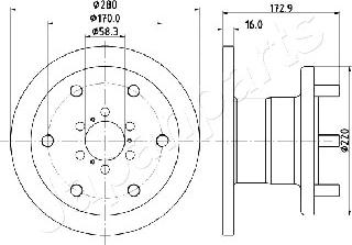 Japanparts DI-0255 - Bremžu diski www.autospares.lv